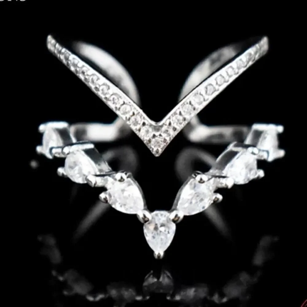 V Double Layer Ring💕